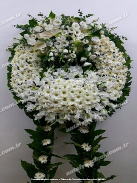 Lüks Cenaze Çelengi Beyaz